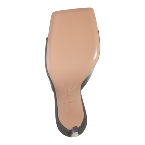 LITA by Ciara Solid Square Toe Slide Sandal in Black NWT - Picture 6 of 8